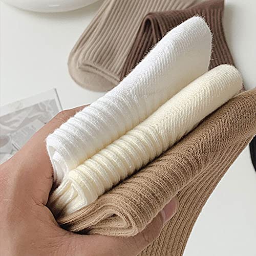 6 Pairs Japanese Aesthetic Cute Athletic Soft Socks for Women & Girls, Ankle Crew Stretch Neutral Socks2