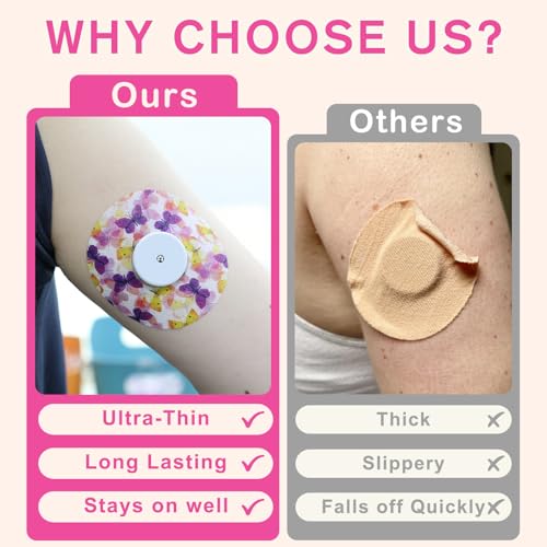 Image of Libre 2 & Plus Sensor Covers & Lingo Overpatches - Waterproof, Latex-Free & Breathable Adhesive Bandage Patches with Hole (5 Styles, 20-Piece Pack)