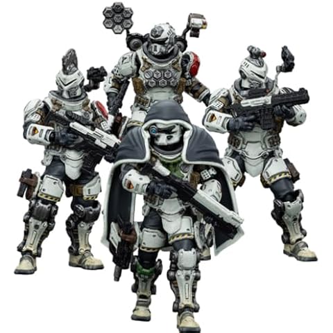 JoyToy 1/18 Scale 4pcs Action Figures Mecha Sorrow Expeditionary Forces 09th Legion Assault Company Sergeant Major, Assaulter, Sniper, Signaller Cover