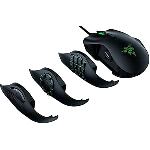 Razer Naga Trinity Gaming Mouse 16,000 DPI Optical Sensor - Chroma RGB Lighting - Replaceable Side Plate with 2, 7, 12 Button Configurations - Mechanical Switches