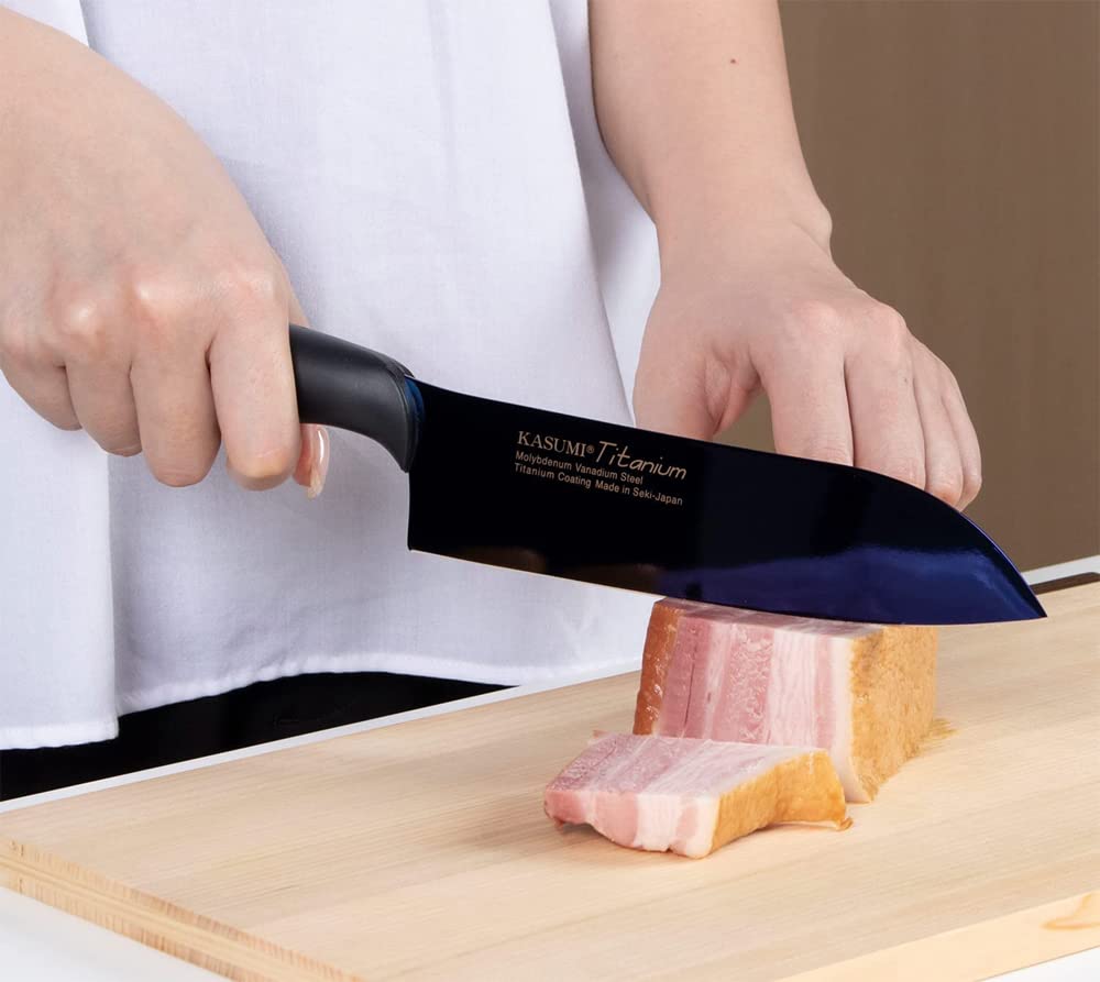 Amazon｜スミカマ 霞 KASUMI 包丁 チタンコーティング 三徳包丁 18cm