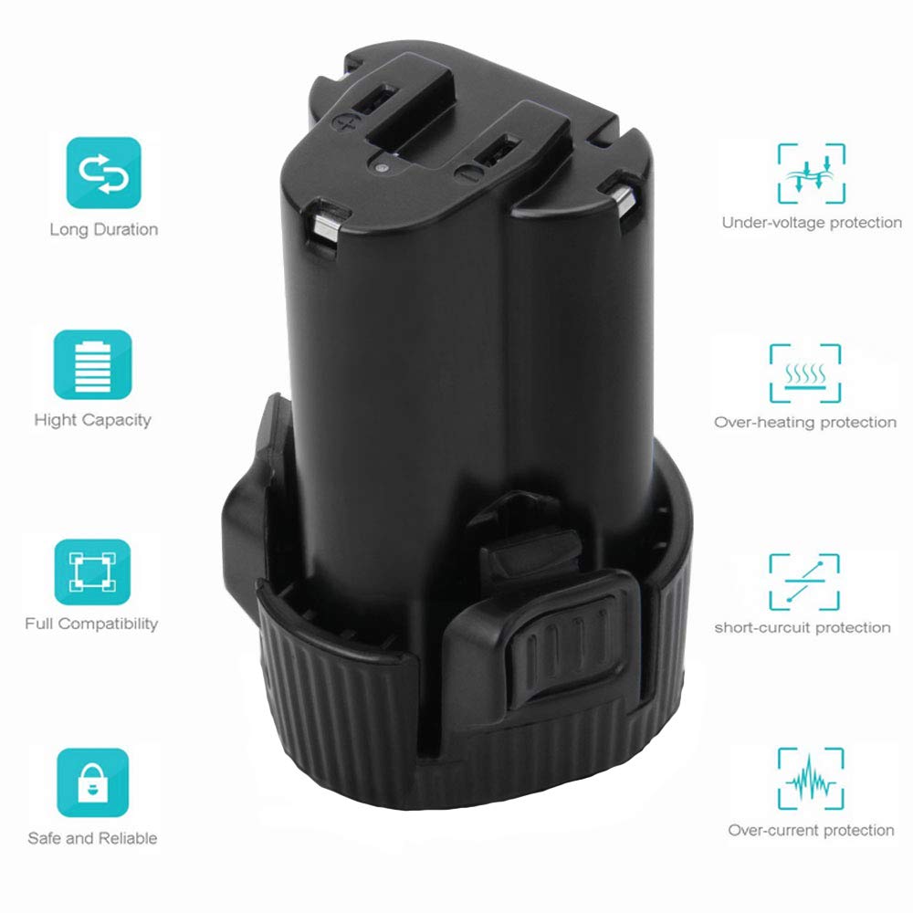 FengWings® Lot De 2 Batteries BL1013 BL1014 194550-6 194551-4 10,8 V 1,5 Ah Compatibles Avec Makita DF030 JV100 TW100 DF330D MR051 HP330D HP330W HP330DWE