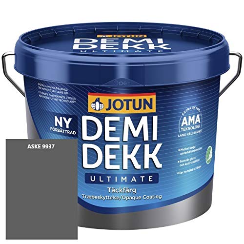 JOTUN DEMIDEKK ULTIMATE Täckfärg Holz-Farbe | Wetterschutz-Farbe | Holzschutz-Farbe | Absolute Premium-Qualität |3 Liter ASKE 9937