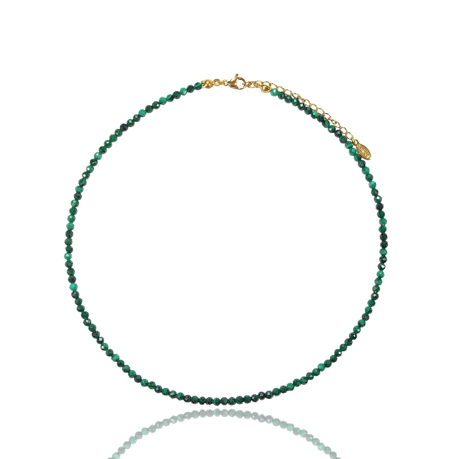 Lii Ji Larimar Natural Stone 3mm Minimalist Necklace Handmade Beaded Necklace Healing Crystal Choker Necklace For Women