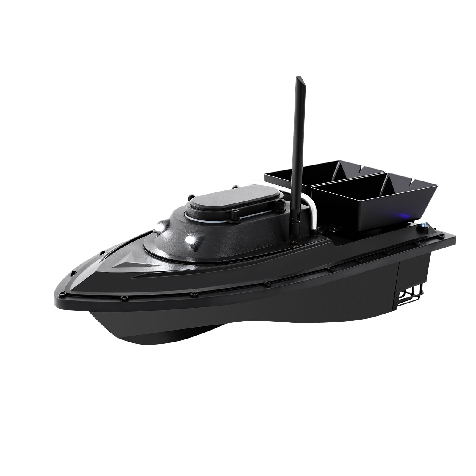 Barca per esche da pesca, 5200 mAh, 300 m, radiocomandata, 2 camere per esche | Batteria da 5200 mAh con portata fino a 300 m e 2 camere per esche per un'esca precisa durante la pesca