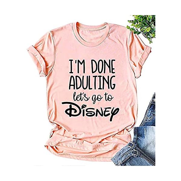 Holiday-Cute-Funny-Shirt-Women-Letter-Print-Family-Trip-Tees-Tops-Vacation-Graphic-Casual-Short-Sleeve-T-Shirt Holiday Cute Funny Shirt Women Letter Print Family Trip Tees Tops Vacation Graphic Casual Short Sleeve T Shirt(Large,Pink)