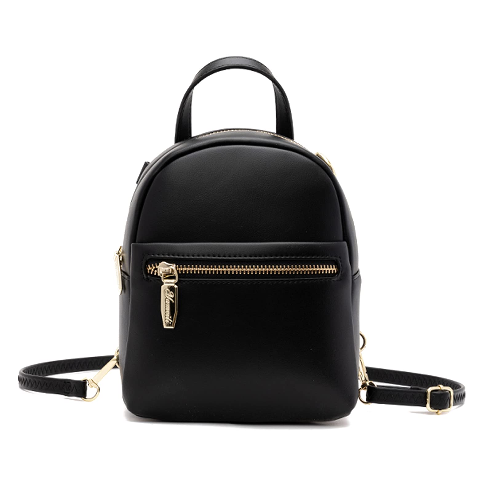 FANDARE Zaino Donna, Zaino Moda per Donna, Piccolo Zainetto Leggero in Pelle PU, Daypack Color Solido per Viaggi Informali, Lavoro, Università