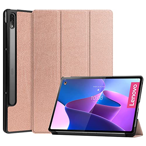 Lobwerk Funda para Tablet Lenovo Tab P12 Pro de 12,6 Pulgadas Delgado con función Atril y función de Apagado automático en Bronce