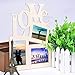 Produktbild Longspeed 3 Boxen Hollow Love Holz Bilderrahmen Art Decor Moderne Wand Fotorahmen Vintage Foto Bilderrahmen Rahmen Home Decor - Holzfarbe