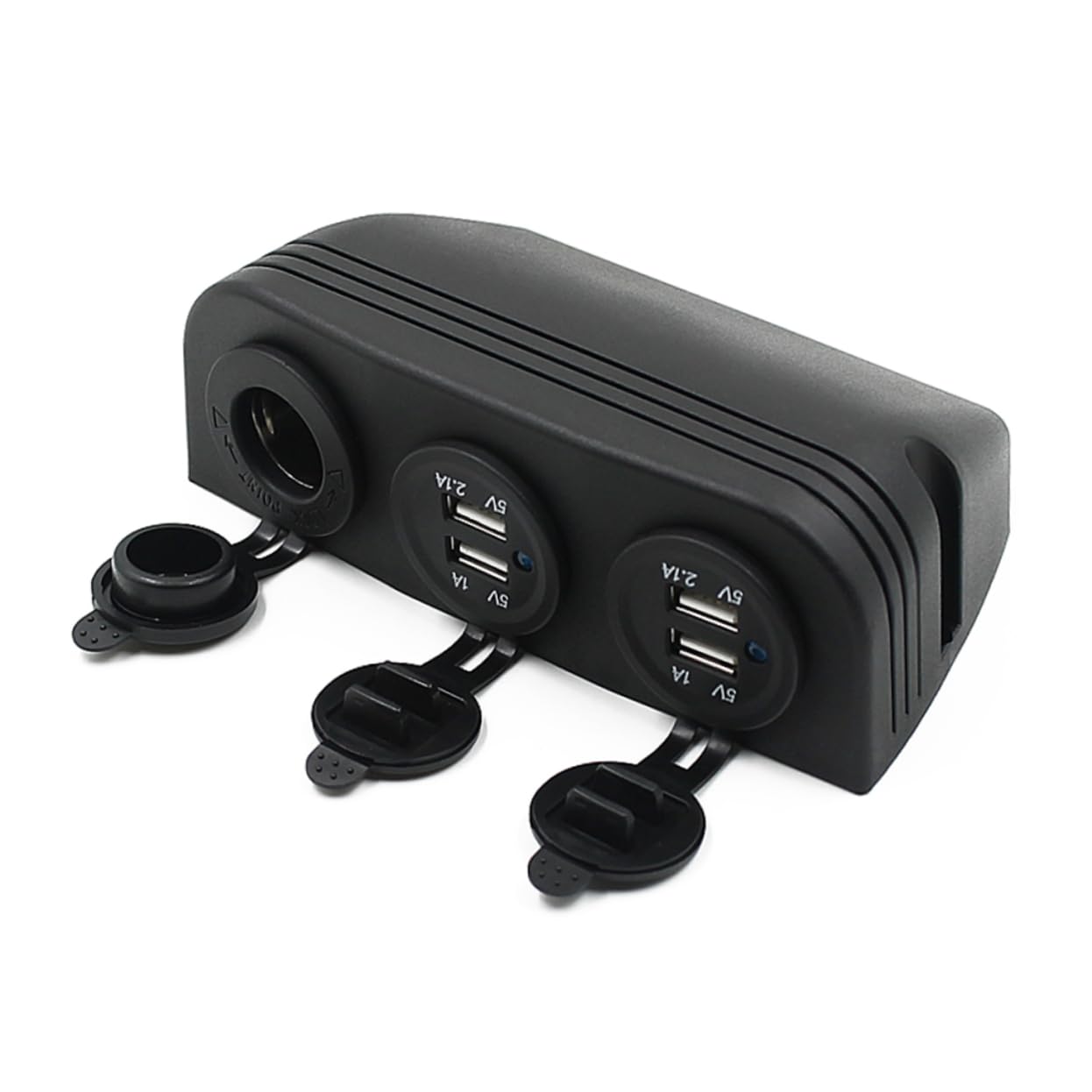 Veemoon 24v Adaptador USB para Mechero De Coche con Puertos USB Conector De Resistente Al Agua y Fabricado con Material Ignífugo para Smartphones y Tabletas