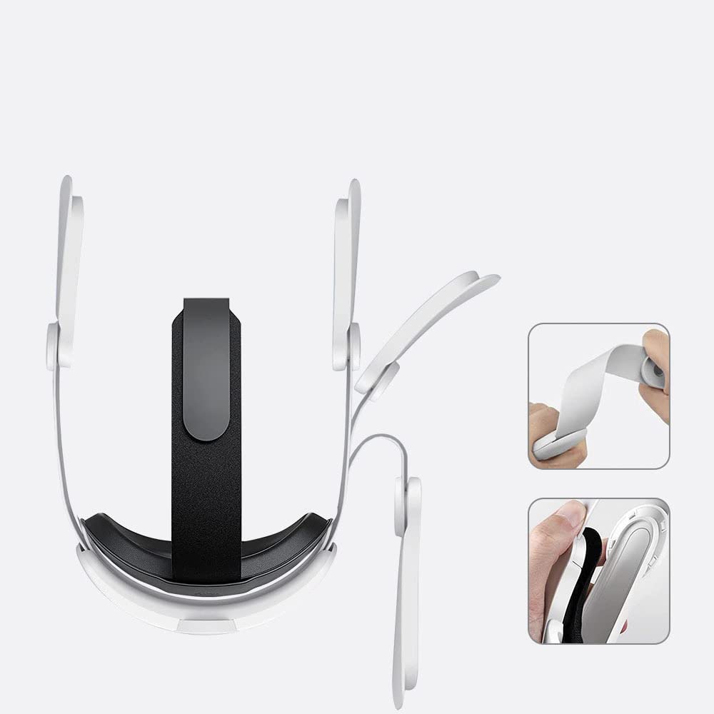 Para Oculus Quest 2 8000 Fuente Portátil mAh Auricular Accesorio Ajustable Auriculares Ajustable Almohadilla Cabeza Correa Reemplazo Diadema Correa de Cabeza Desgaste del cabezal de carga Oculus Quest