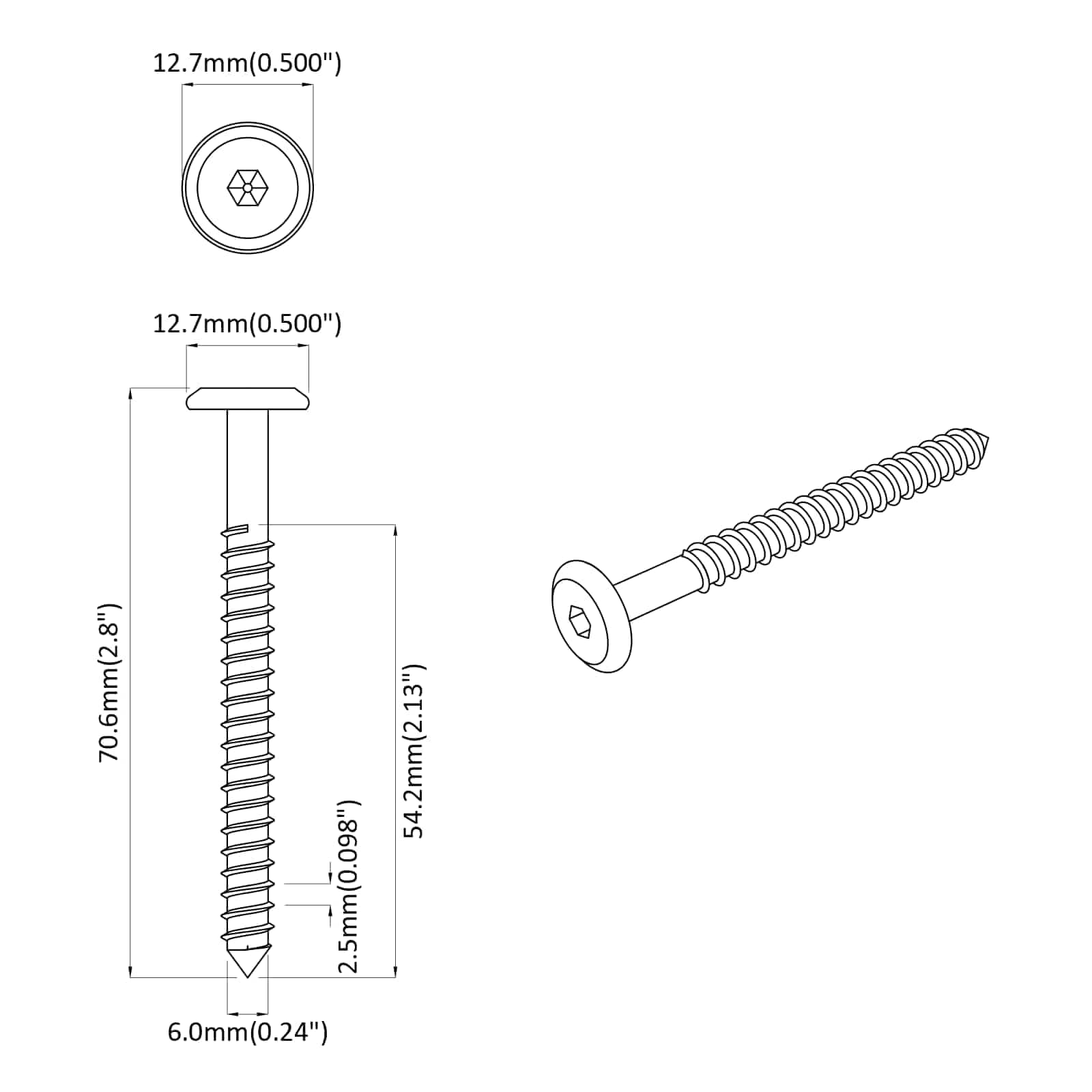 vidaXL Tornillos de Madera 1900 pcs Plateado Acero, Fijaciones para Sala, Tornillos de Madera, duraderos, hexagonales, autoperforantes, para Muebles
