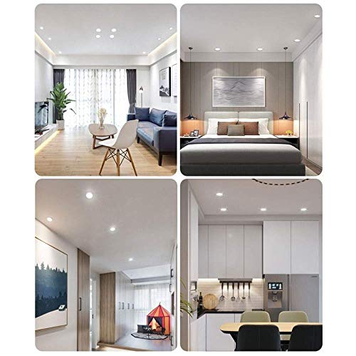 Lámpara de aluminio fundido downlights redondos panel plata plano 3W 2