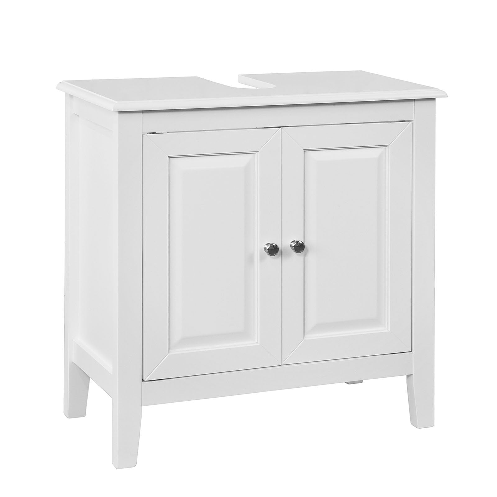 SoBuy® FRG202-W Base armadietto a due ante, Armadietto sotto lavabo, bianco, | Base Armadietto Bagno a Due Ante, FRG202-W