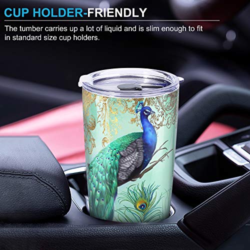 NymphFable 20oz Pavo real Taza Termo Cafe Para Llevar Taza Termica Acero Inoxidable Taza Personalizada - Imagen 7