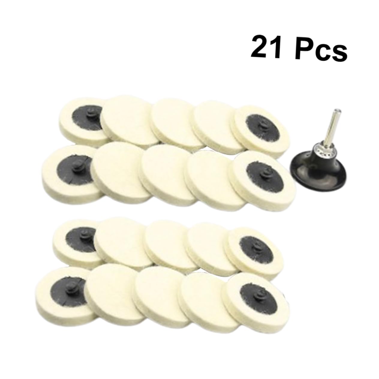 Ciieeo 21pcs Torque Wool Wheel Polishing Kit Self-Adhesive Pads for Finishing Lightweight and Buffing Accessories