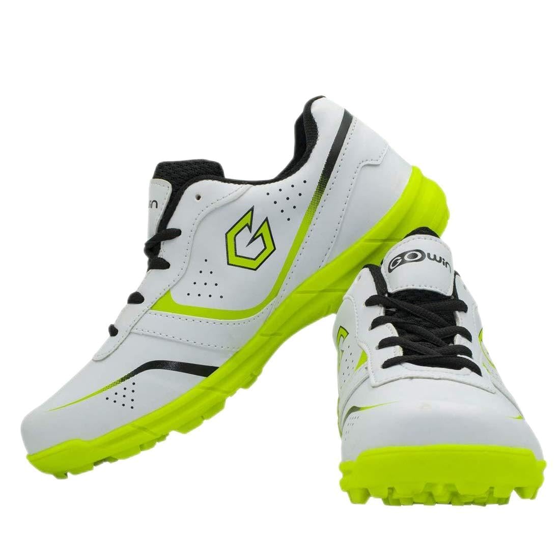 Academy White/Green Cricket Shoes Size-5 with TR-777-W Cricket Leather Ball Alum Tanned White-image-29
