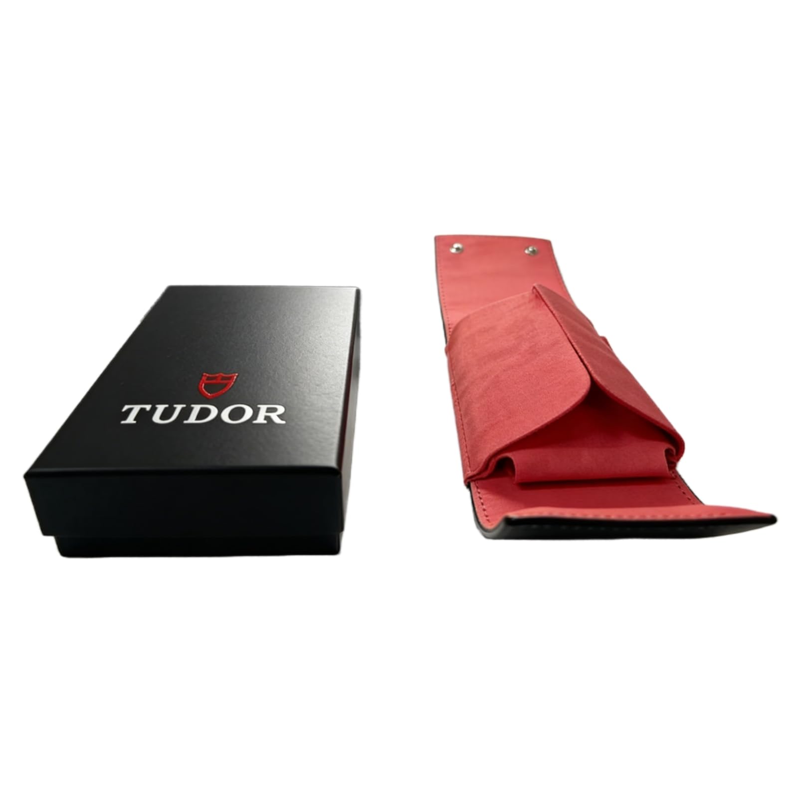 Einzeluhr Aufbewahrungstasche Schwarz Rot Service Koffer Tragbarer Zeitmesser Organizer Kompaktes Reiseetui für Tudor Pelagos