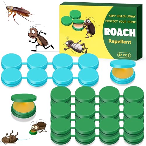 32 Pack Cockroach Gel Bait, Effective Cockroach Repellent and Gel for Quick Elimination of Indoor...