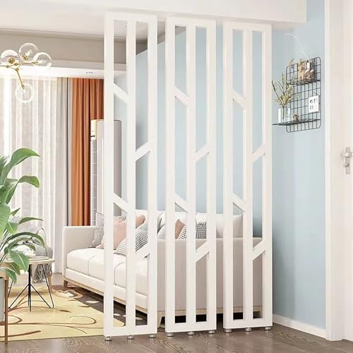 Biombo divisor de habitación ajustable, con listones independientes, para el hogar, la oficina y la venta al por menor, transmisión en vivo, pared de privacidad (blanco, 35 cm)