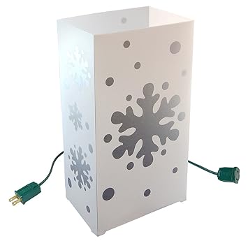 10 Count Electric Luminary Kit with Snowflake Design