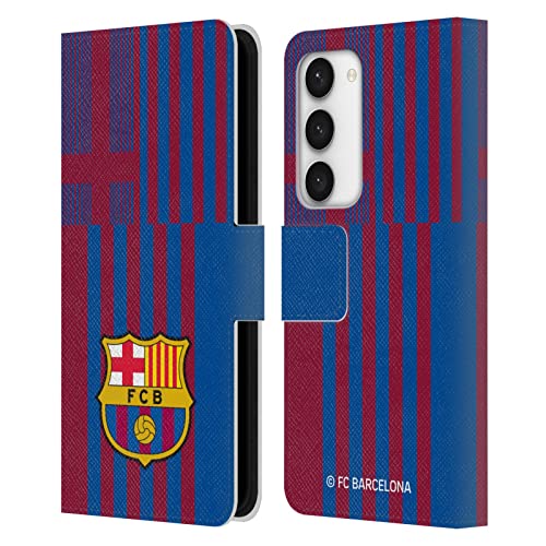 Carcasa de cuero Samsung Galaxy S23 5G FC Barcelona tipo libro con escudo original para móvil