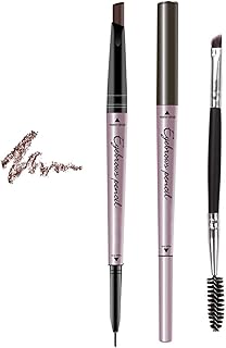 Eyebrow Pen,Eyebrow Pencil with Brow Brush Double Ended Eyebrow Pen Ultra Fine Double Ended Eye Brow Pen Automatic Makeup Cosmetic Tool(Dark Brown)
