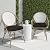 idee-home Outdoor Chair Cushions Set of 2, 19" x 19" x 3" Thick Patio Furniture Outdoor Seat Cushions Waterproof with Ties, Dining Pads