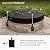 Cupick Outdoor Fire Pit Cover, In Ground Firepit Covers Round with Sandbag, 600D Heavy Duty Waterproof and Tear-Resistant, Windproof, Suitable for 51-56 Inch Round Built in Stone Firepits, Black