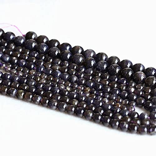 Perles de iolite véritable 8mm pour remplacer les pierres synthétiques