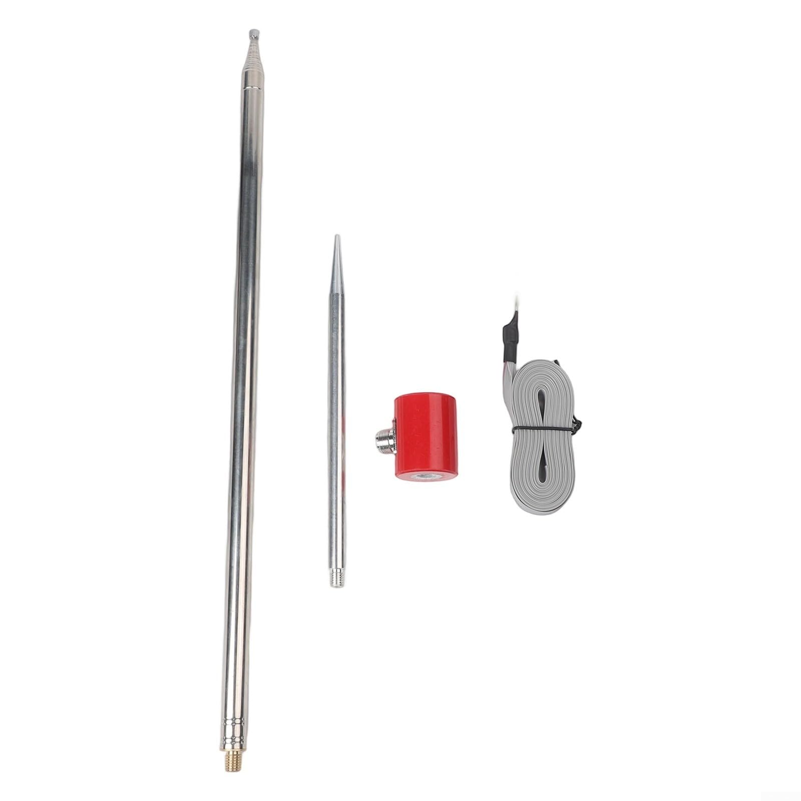Antenna Hf in acciaio inox per radio Usdx Qrp, frusta ad alta frequenza da 14 MHz a 30 MHz, 300 W continua e 600 W, design telescopico da 5 metri per segnale forte, finitura rossa per uso esterno (1
