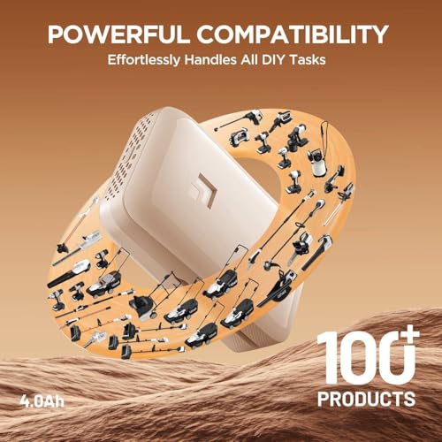 Image of LiTHELi Portable Charger 4.0Ah Lithium Batteries 45W Max Power Bank, Suit for All U20 Power Tools and Outdoor Power Equipment（Yellow）