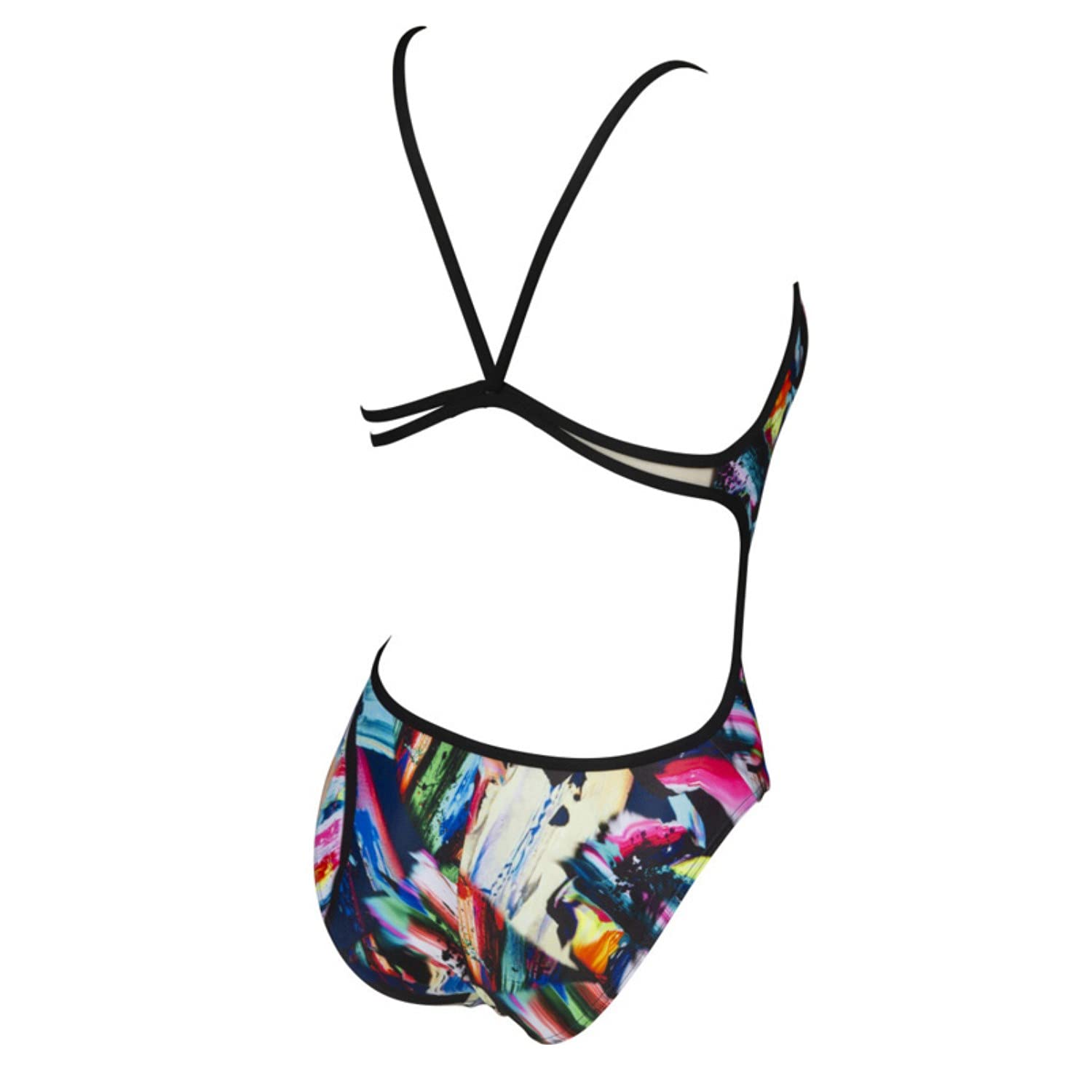 ARENA Women's Crazy Zebras Lace Back One Piece Swim Suit