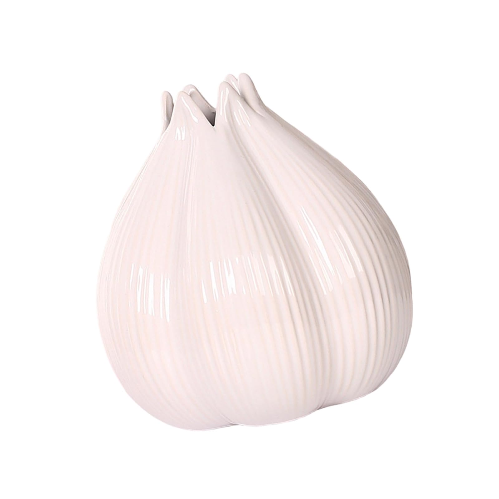 Clean Onion Shape Ceramic Holder Art Handcrafted for Modern Decors Unique Decorative Flower Artistic