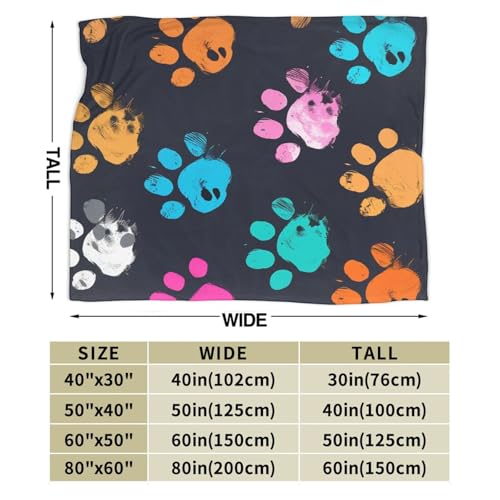 Couverture imprimé patte de chat coloré pour rafraîchir un canapé usé facilement