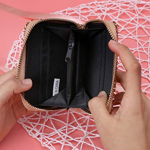KESYOO Lantejoulas Moedas Bolsa Feminina Bolsa Glitter Bolsa Feminina Maquiador Bolsa Bolsa Portátil