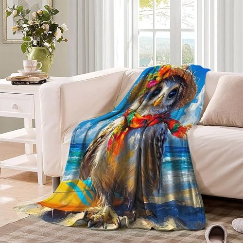Couverture peluche chaude microfibre douce jeté de canapé et lit 3D Hiouf