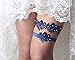 Handmade Navy Blue Wedding Garter Set for Bride