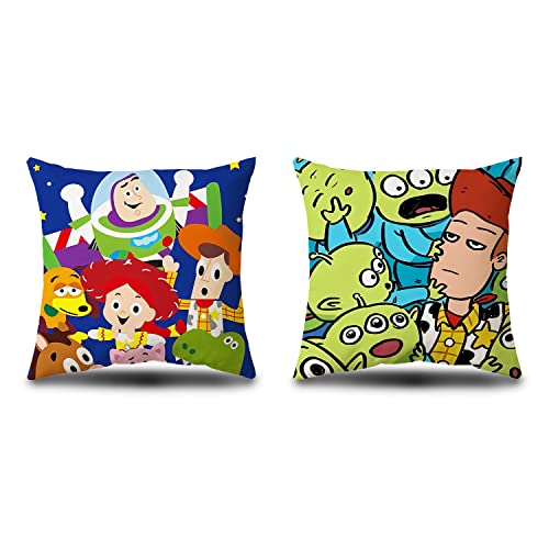 La Mejor comparativa de Coche toy story disponible en línea para comprar. 36 U-CHYTY Juego de funda de almohada suave de dibujos animados Alien Toy Story, funda de cojín cuadrada decorativa para sofá, cama, coche, 7