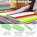 PATIKIL 20Pcs Binding Bars, 13x15mm Binding Bars Slide Grip 120 Sheets Capacity A4 Size Report Binder Presentation Binder for Study Office Report Cover Resume, Transparent Green