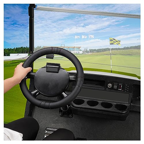 10L0L Golf Cart Steering Wheel Cover-13'' Soft And Breathableanti Slip Leather Steering Wheel Cover,Feels Good In Handling- For Ezgo Txt & Rxv #TOP3