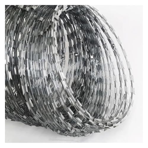 Alambre de púas, Rollos de malla cuchillas alambre afeitar, acero galvanizado, rollos doble espiral(20m)