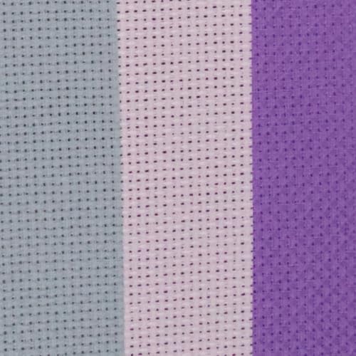 Image of KCS 3 pc of 15 inch x 18 inch(38cmx45cm) 14 Count Cross Stitch Cotton Aida Cloth Needlework Rolled Fabric Box,14CT,Light Grey+Pink+Lavender