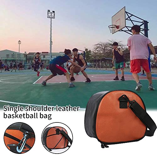 XHXseller Basketballtasche, Sporttasche, alle Sporttaschen, Fitnessstudio, Soccer Fußball, Basketball, Fußball, Volleyball, abnehmbarer Gurt aus PU-Leder, Fitness für junge Kinder - Image 5