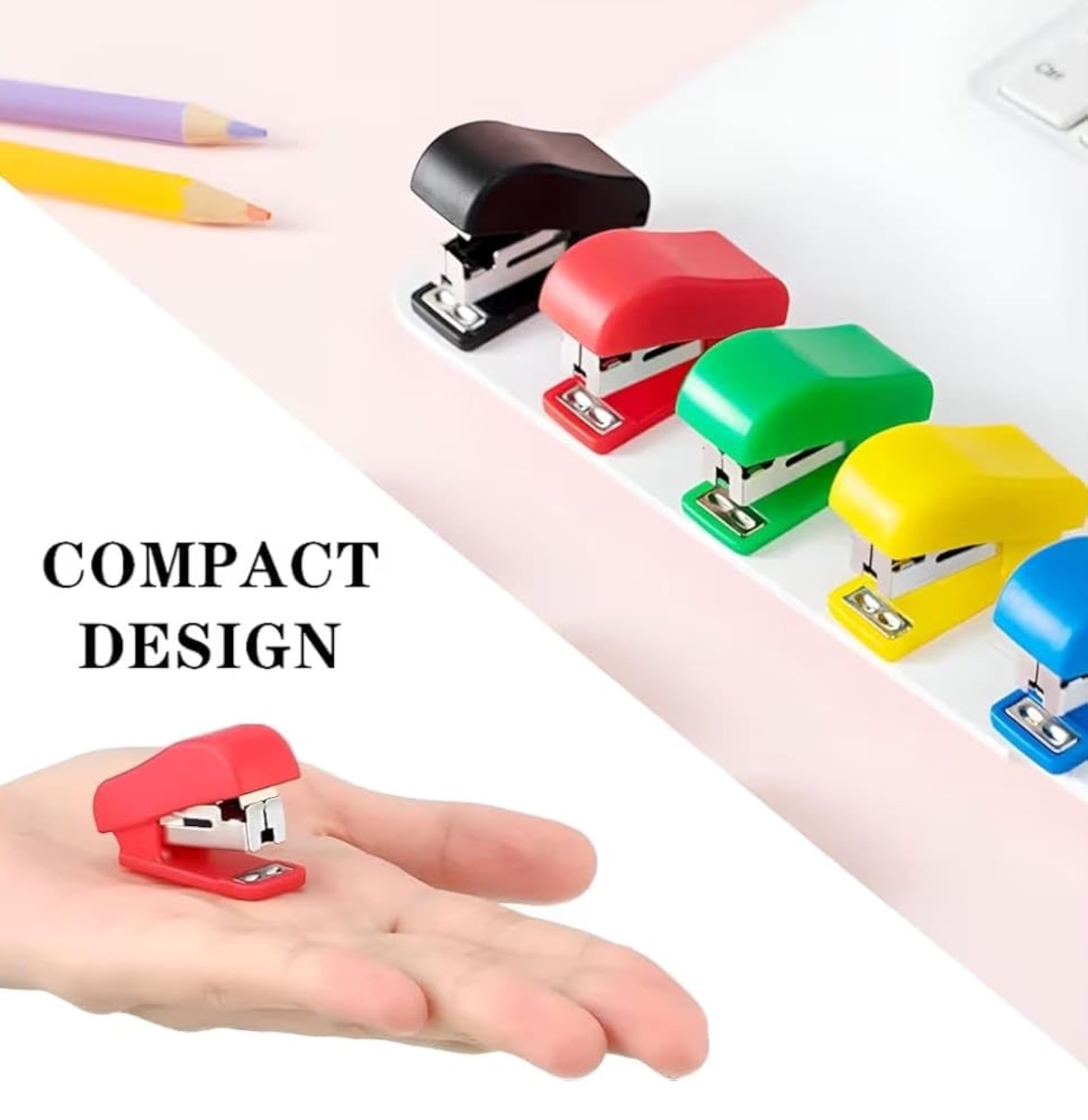 4Pcs Mini Stapler with Staple Pins