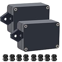 Vista 23 de Caja de conexiones IP65 impermeable de plástico ABS para proyectos eléctricos, cajas de conexiones de alimentación, caja de derivación con oreja