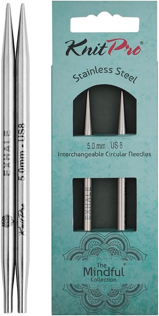 KnitPro The Mindful Collection Interchangeable Circular Needles 4" (10cm) | US Size 8 (5mm)