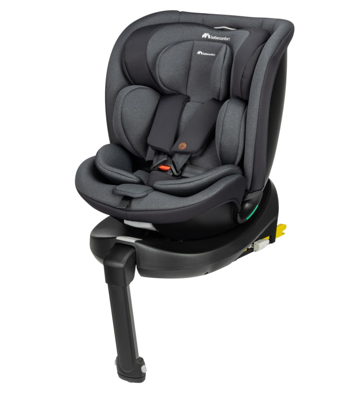 Bebeconfort EvoluFix Plus 360 i-Size, seggiolino auto girevole a 360°, 0-12 anni, 40-150 cm, ISOFIX, gamba di supporto, 8 posizioni di reclinazione, 12 posizioni del poggiatesta, Tinted Black