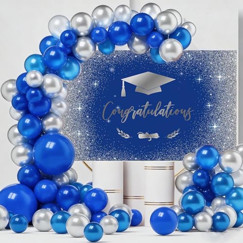 Fondo para Fiesta de Graduación 2026 Mocsicka Plateado 10x7ft miniatura 4