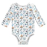 vvfelixl Baby Bodysuits Hanukkah Jewish Holiday Long Sleeve Cotton Baby Clothes for Boys Girls 0-3Months